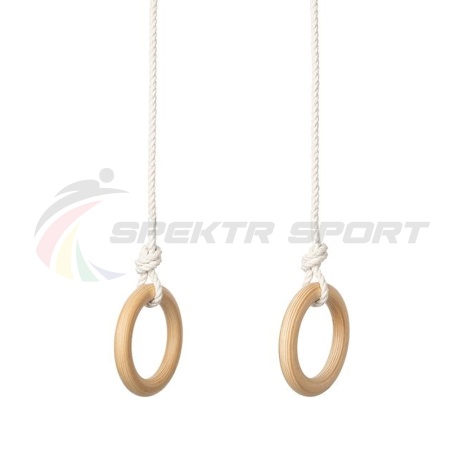 Купить Кольца гимнастические деревянные (фанера 18 мм, покрытие: эмаль, лак или пропитка) в Полярном 